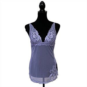 Victoria Secret Mesh Babydoll Lingerie Floral Dress Lace Nightgown Sexy Top XS